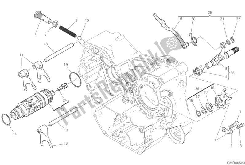 All parts for the Shift Cam - Fork of the Ducati Scrambler Desert Sled 803 2019